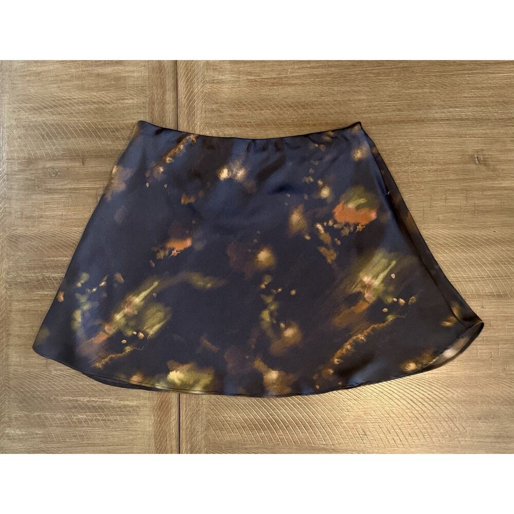 NWT Gianni Bini Charlie Blur Satin Black Desert Mini Skirt Womens Size Small $79 - Picture 12 of 15